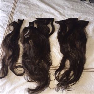 Real human hair extensions